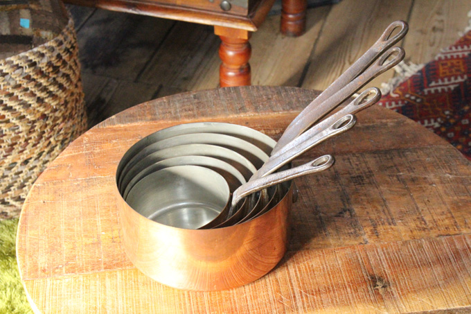 最短当日出荷 フランス 1900年代前後 コッパー製 片手鍋 アンティーク 調理器具